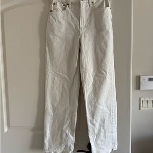 White High-Waisted wide leg Jeans - madewell